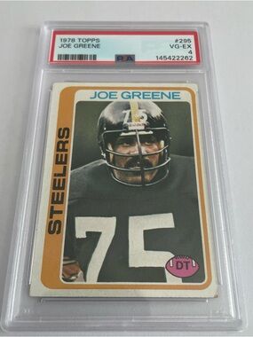 1978 Joe Greene #295 Topps PSA 4 Pittsburgh Steelers “Mean” Joe Greene